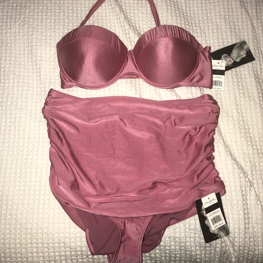 2 piece high waisted bathing suit